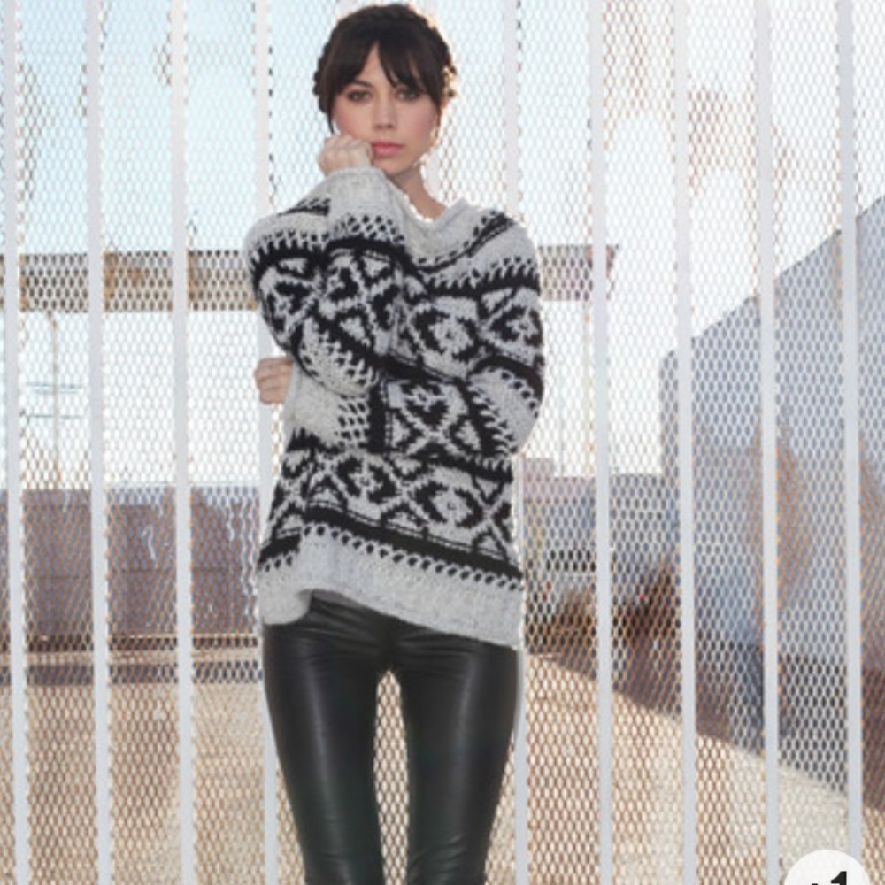 Free People silver reed fairisle sweater